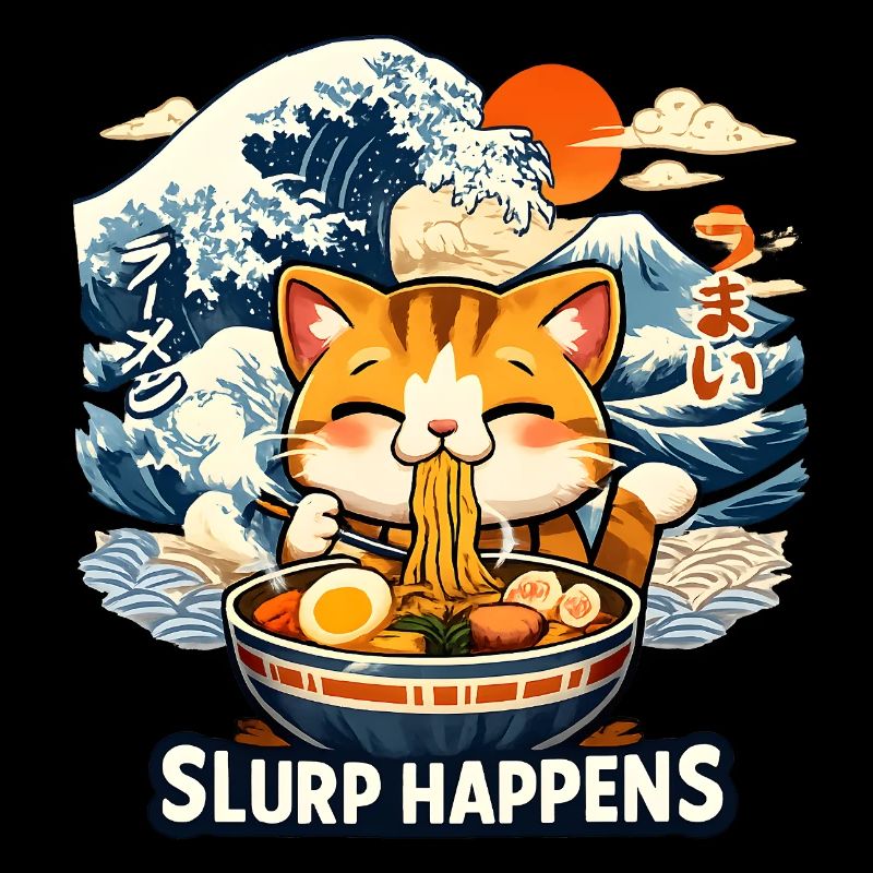 Ramen Neko Great Wave