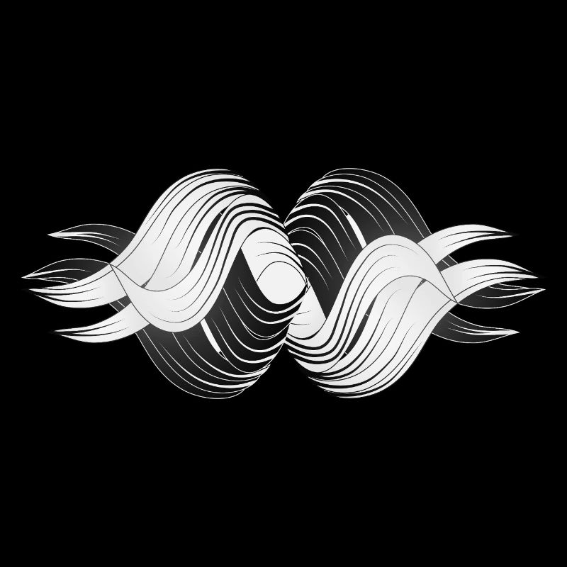 Abstrakte Formen – Dynamisches Schwarz-Weiß Design