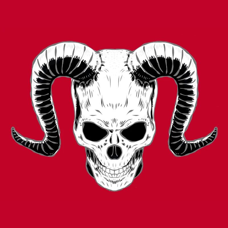 Devil Skull with Horns