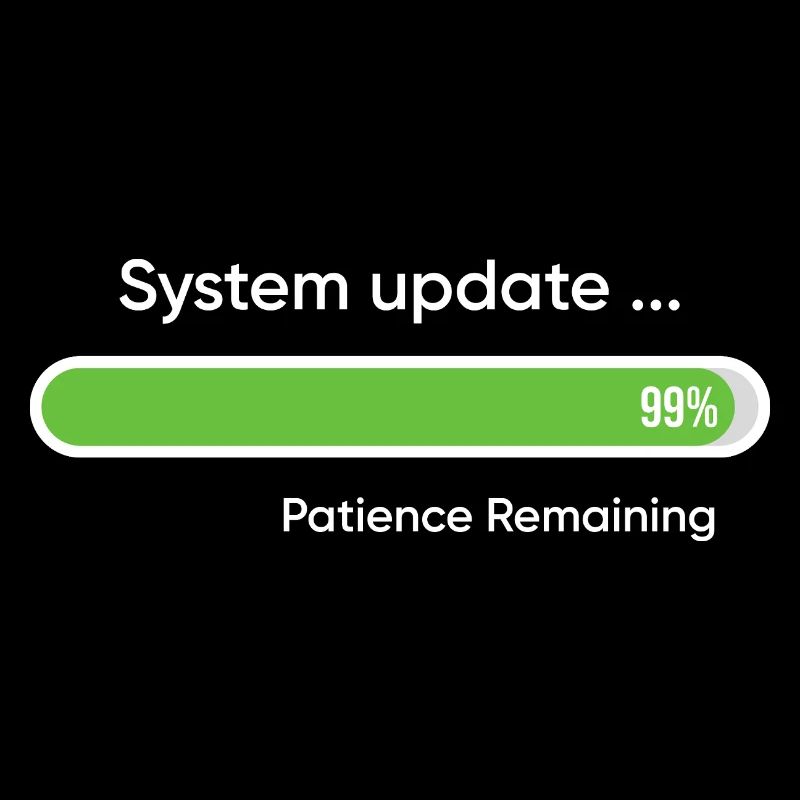 System-Update 99% verbleibende Geduld