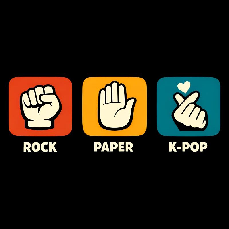 Rock Paper K-Pop Drôles Amoureux de la pop coréenne