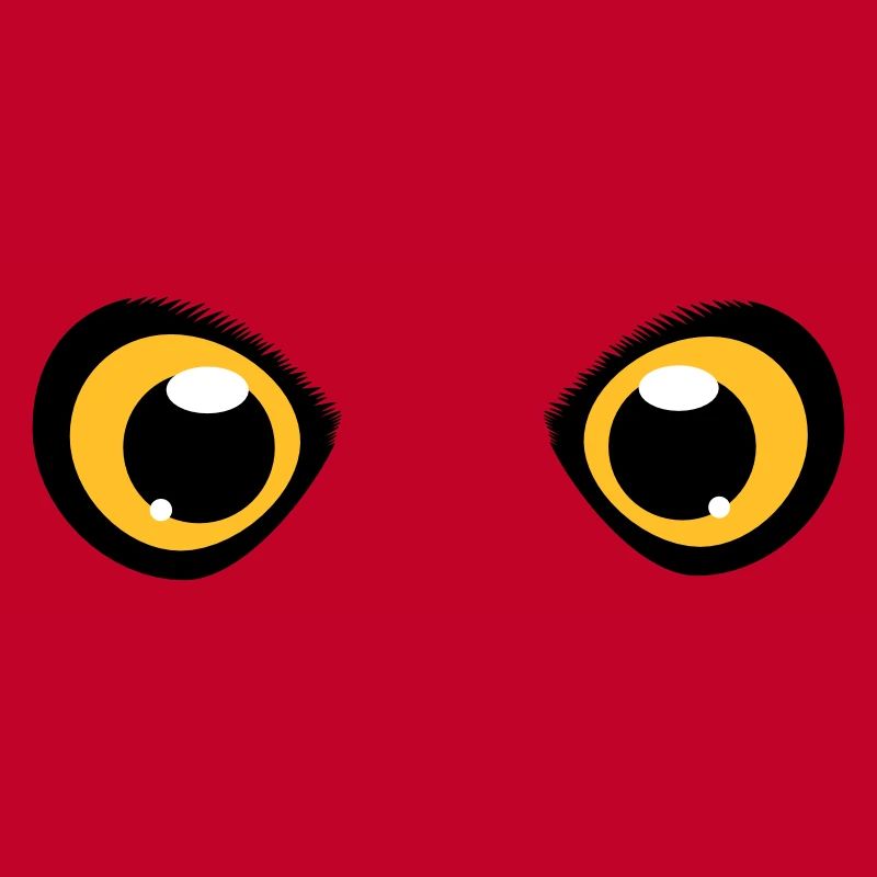 zwei leuchtende Augen einer Eule