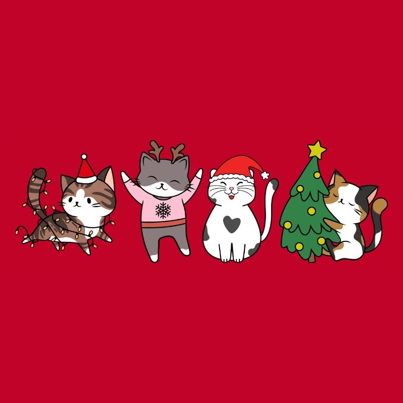 Chat à Noël