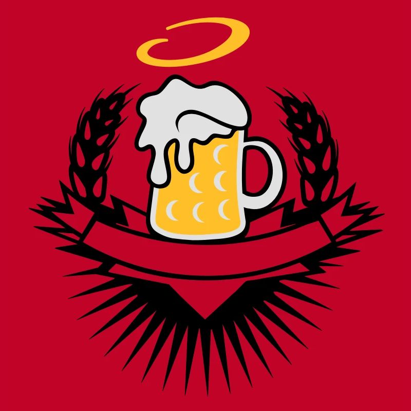 Une chope de bière comme un blason