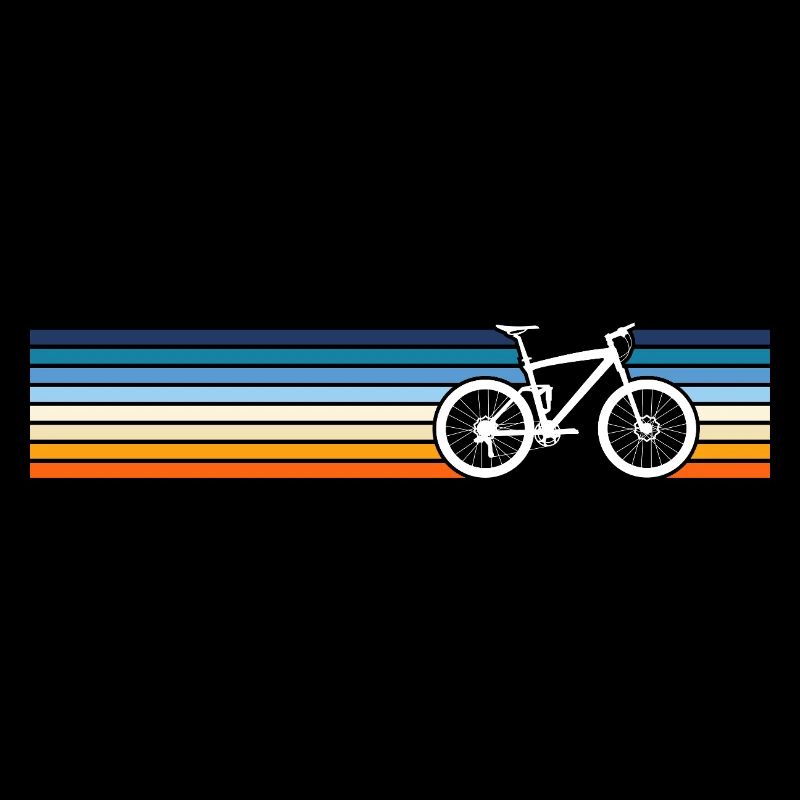Vibrant Bicycle Sunset Silhouette Design