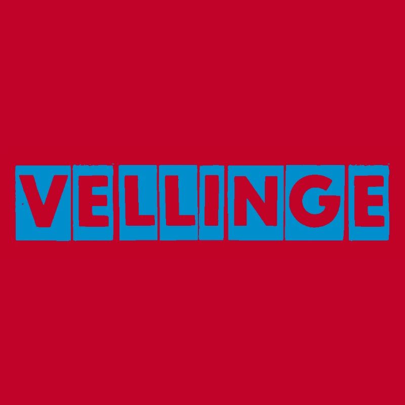 Vellinge – Blue Text Design