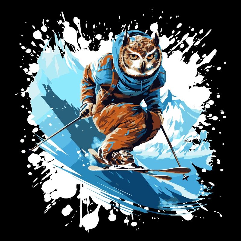 Eule Ski Skifahren