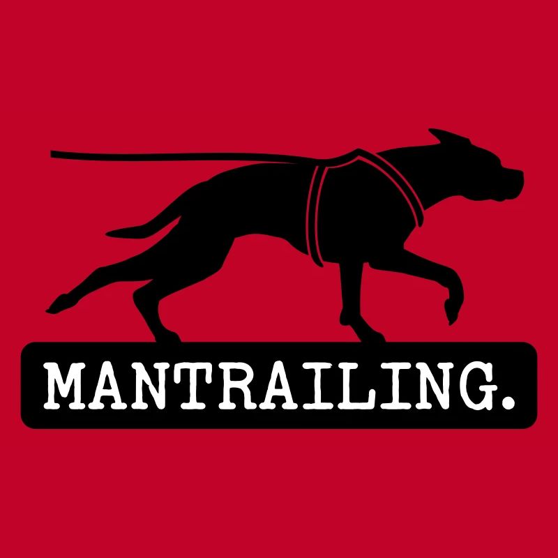 Mantrailing Schild Typo