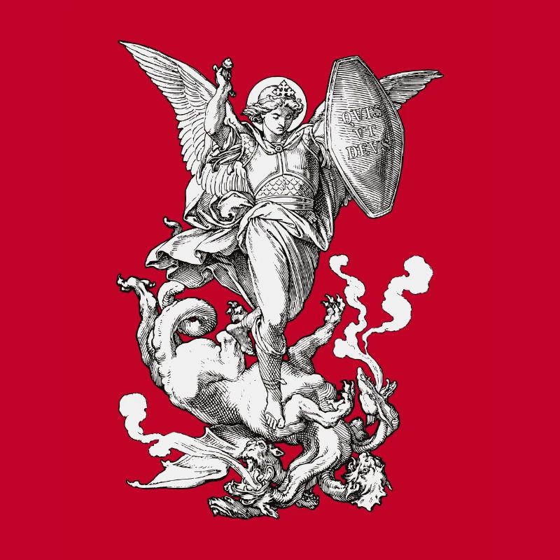 Erzengel Sankt Michael bekämpft den Drachen
