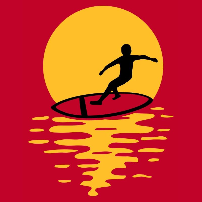 Sonne Abend Surfer