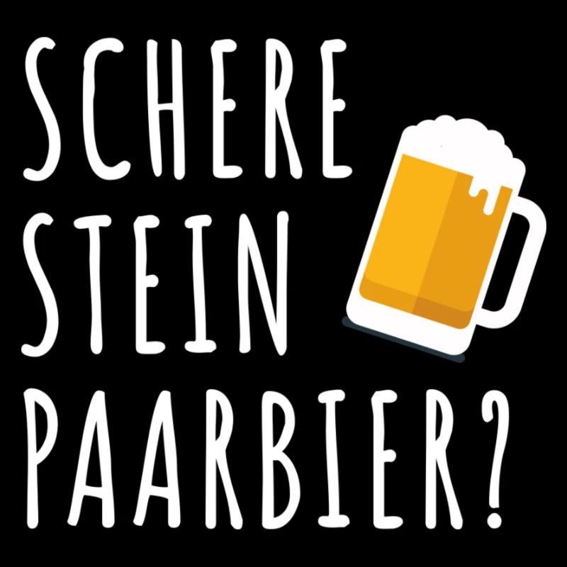 scheere stein paar bier