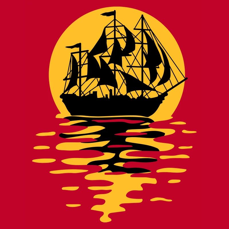 Conception de silhouette de bateau à voile