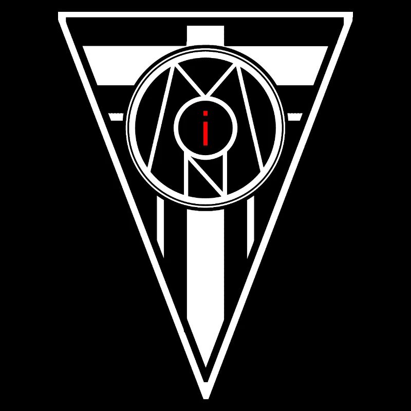 Abstraktes Geometrie-Design mit Spruch Moin