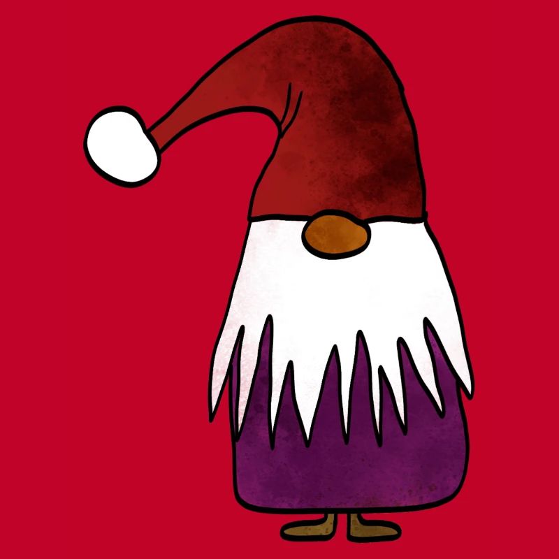 Creative Christmas gnome with color-distorted hat
