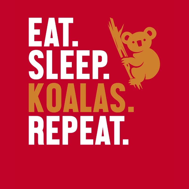 Manger Dormir Koalas Répéter Koalabear Eucalyptus