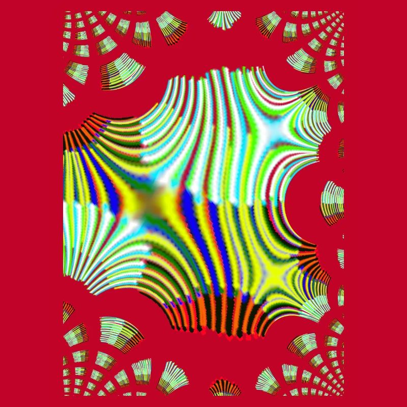 Psychedelic Neon Waves Pattern
