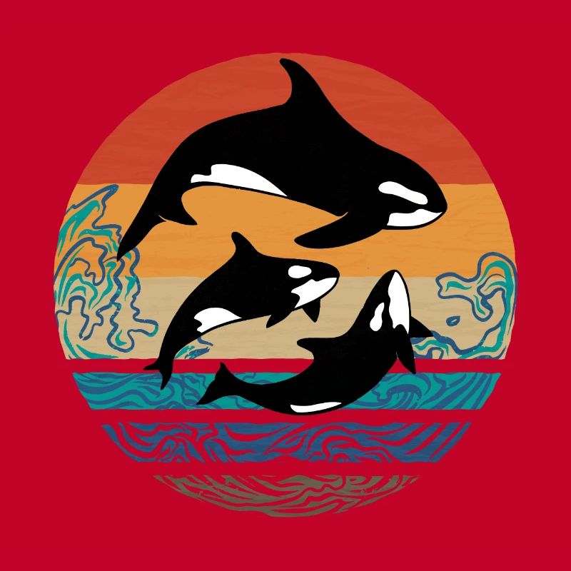 Orca tueuse épéquipeuse conception Rétro Vintage