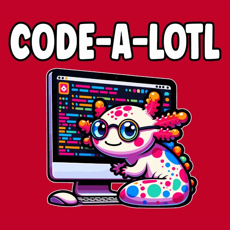 Cadeau de programmation drôle d’axolotl codage