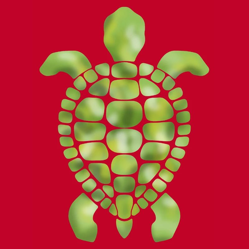 Green turtle mosaic pattern