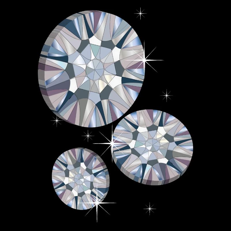Abstract diamonds Elegance in clear facets