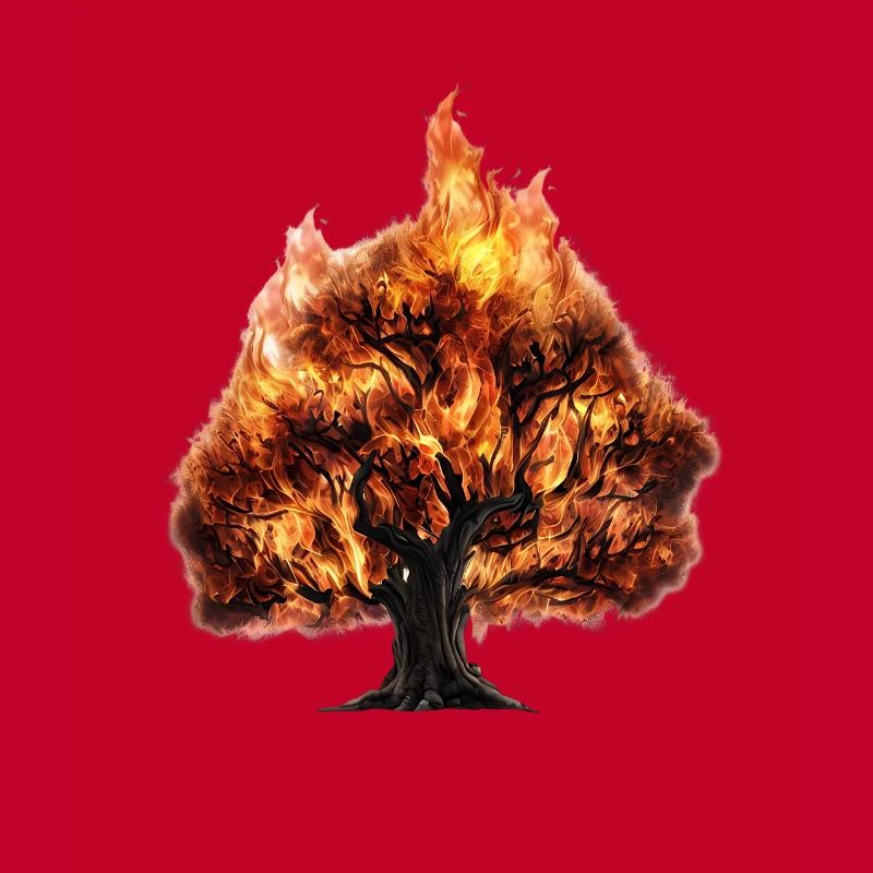 Tree on fire
