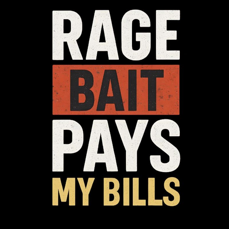 Rage Bait Pays My Bills, Funny Meme 