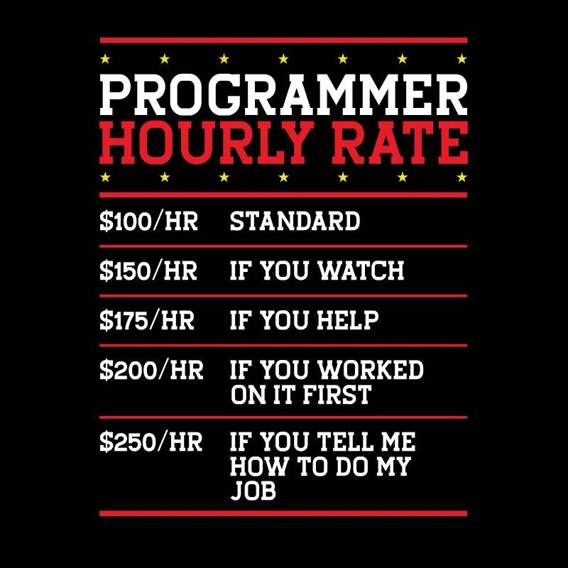 Programmeur Tarif horaire Support Codeur Main-d’œuvre IT
