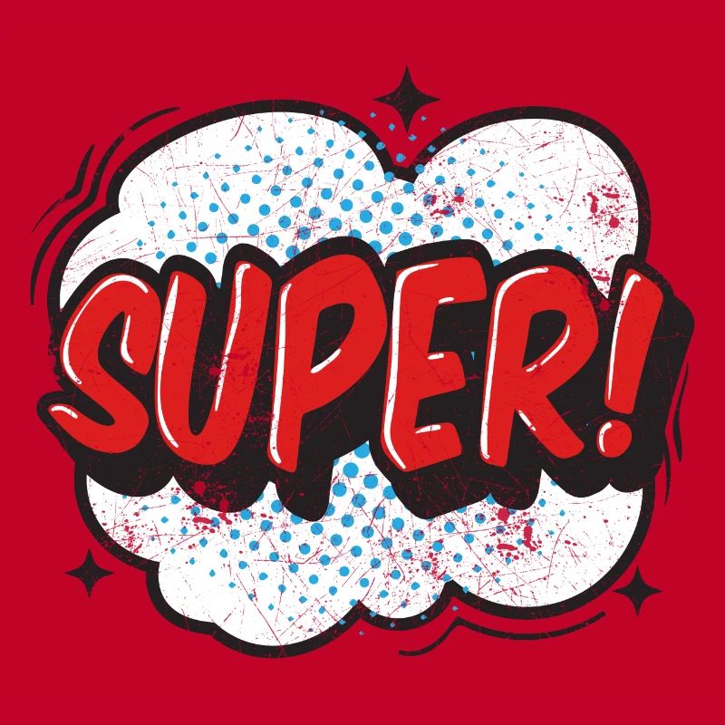 SUPER COMICSTYLE GRAFFITI COMIC 80s MOTIF GIFT