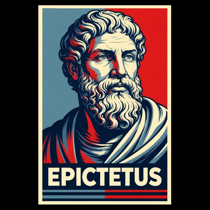Epictetus Stoic Sage Retro Pop Art Poster