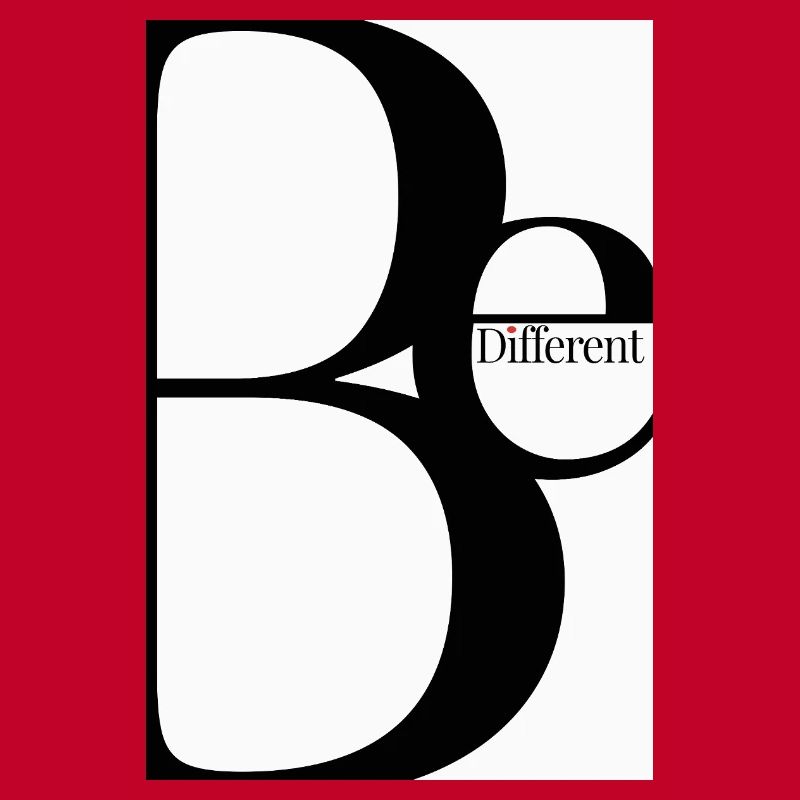 Soyez différent – Conception typographique minimaliste