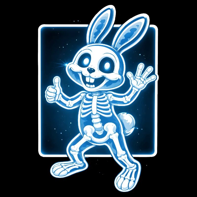 Squelette de lapin à rayons X Drôle de design d’Halloween