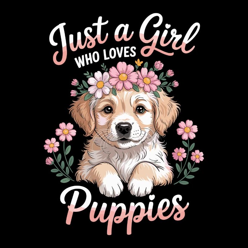 Juste une fille qui aime les chiots