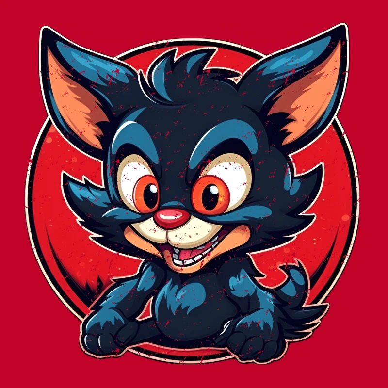 Super cute tasmanian Devil retro style