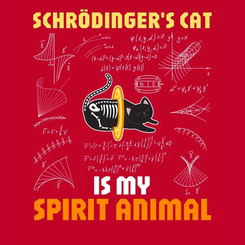 Physique Quantum Nerd Dead + Alive Schrödingers