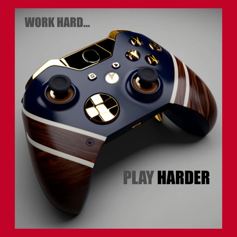 Game Controller Work Hard Gift