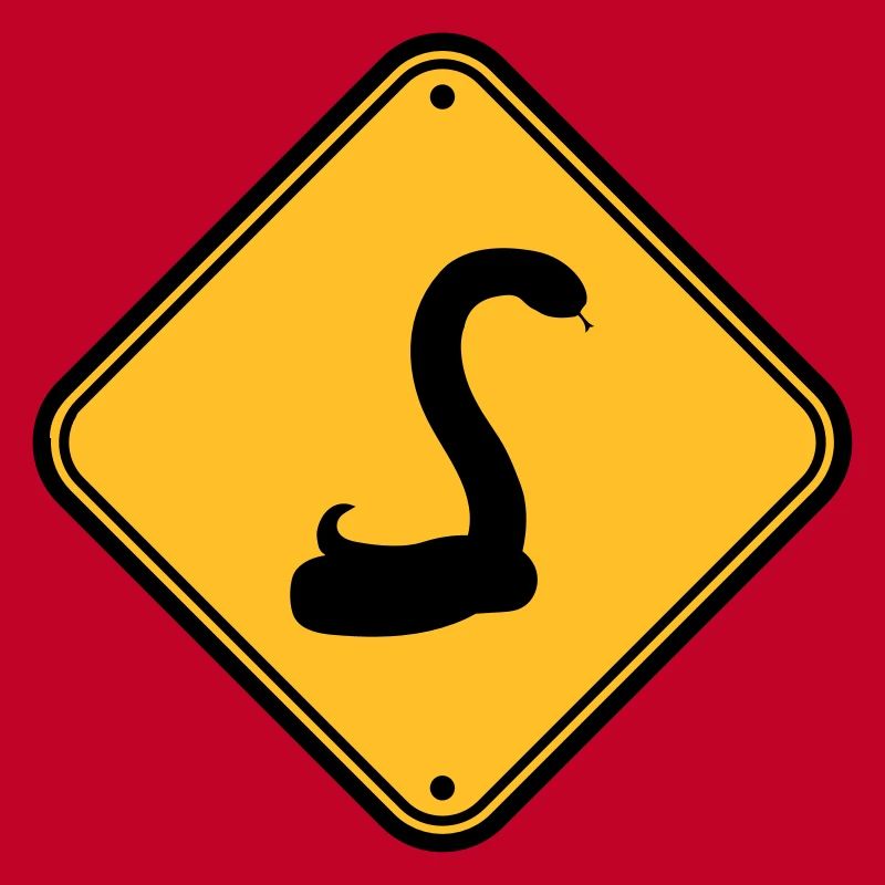 serpent attention prudence mise en garde note signe s