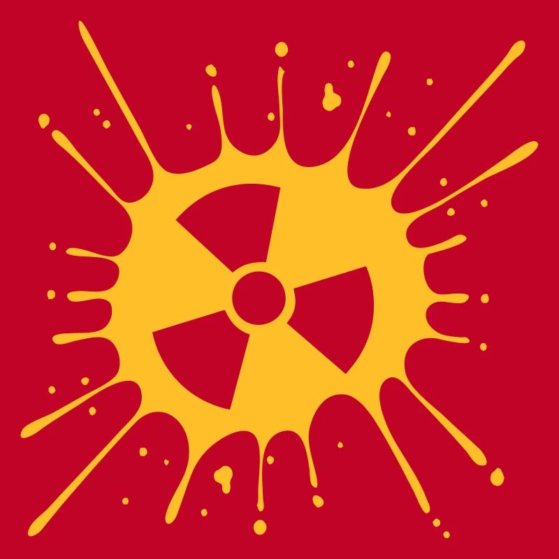 caution atomic symbol radioactive warning note