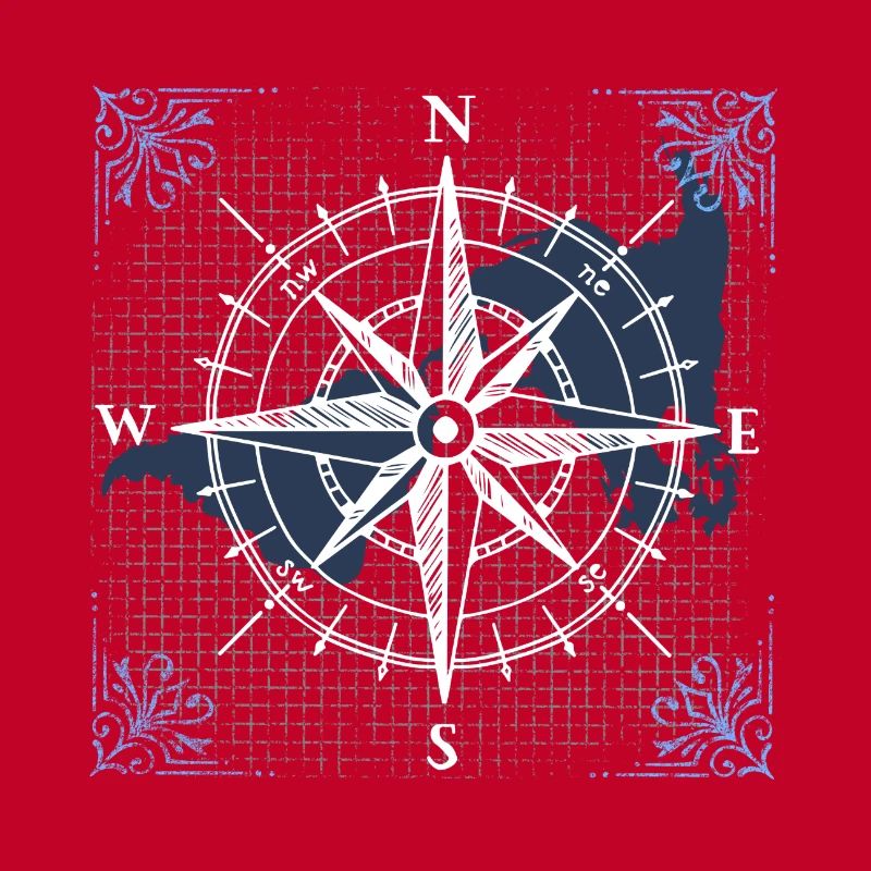 Kompass Navigation Muster Geschenk Geschenkidee