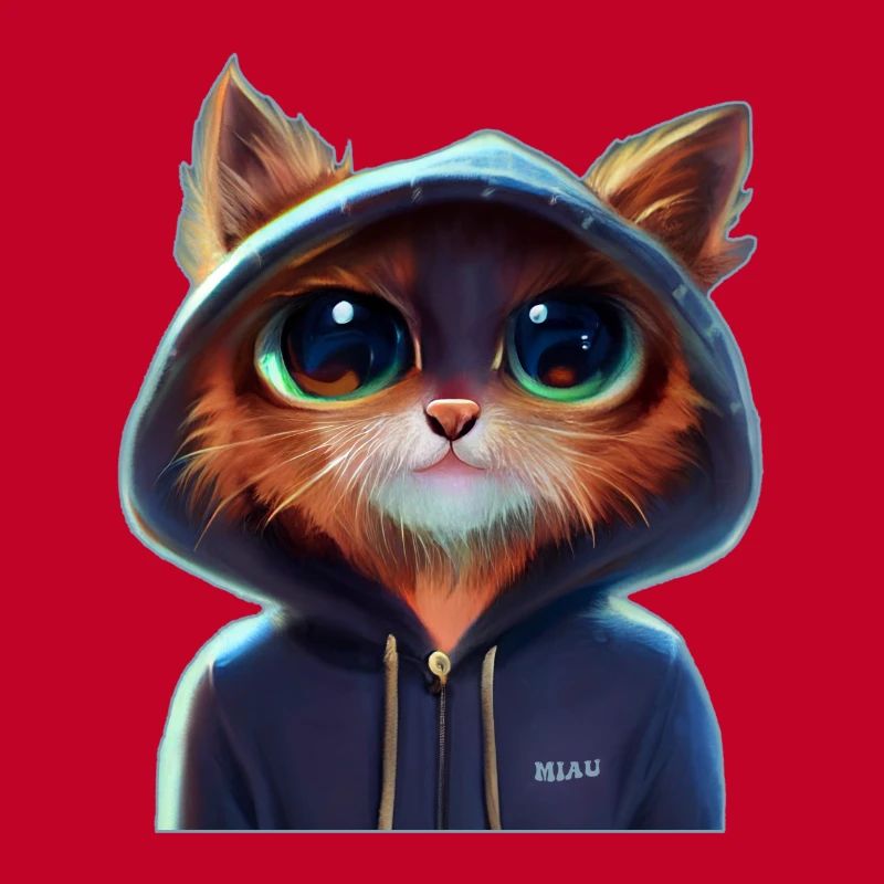 Chat avec pull 1