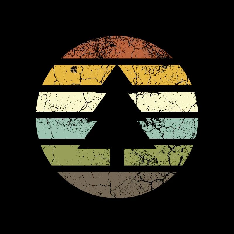 Retro pine tree