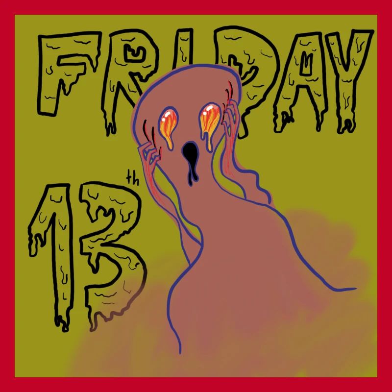 Scared ghost on Friday 13th