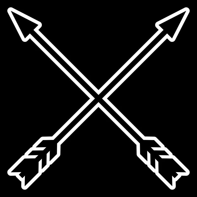 Crossed Arrows With Frame Vector