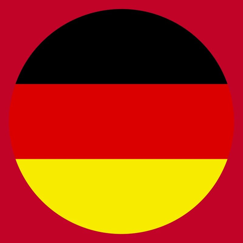 Flag Germany Germany Three Colors Vector Round