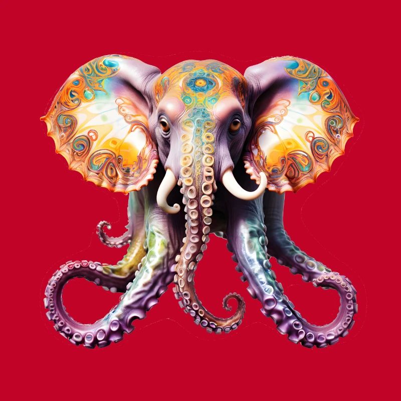 Psychedelic Goa Elephant Octopus