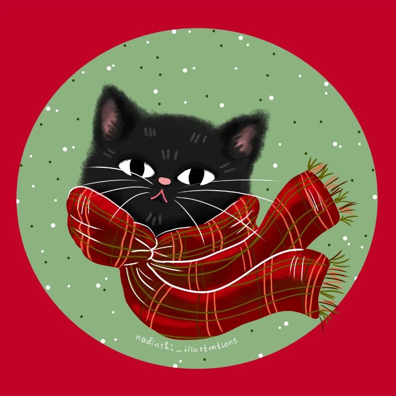 Chat avec écharpe