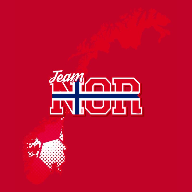 Team NOR Map Norway with Ball Pattern