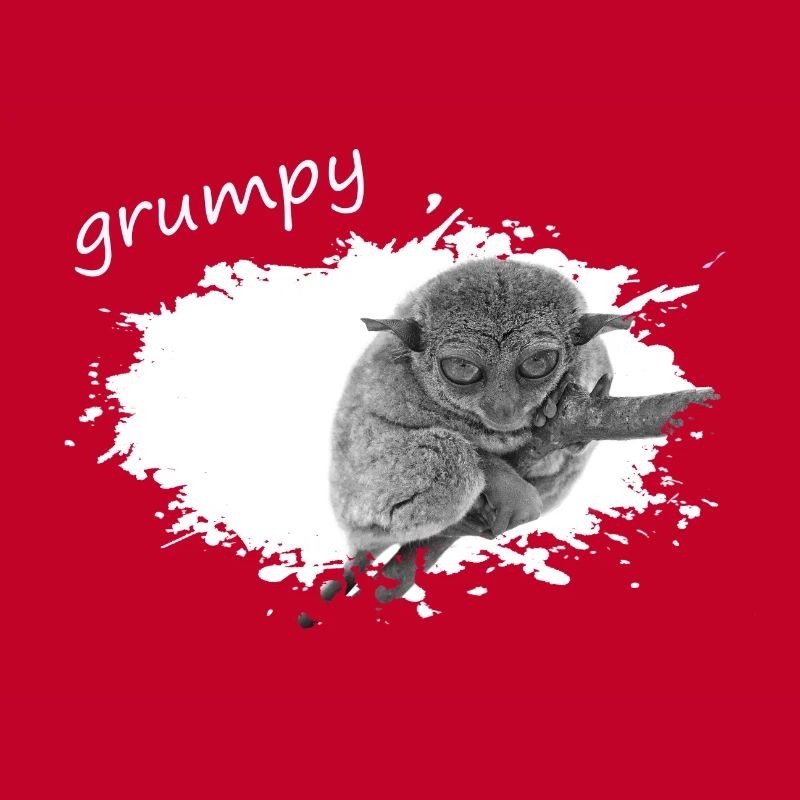 grumpy monkey Tarsier Maki