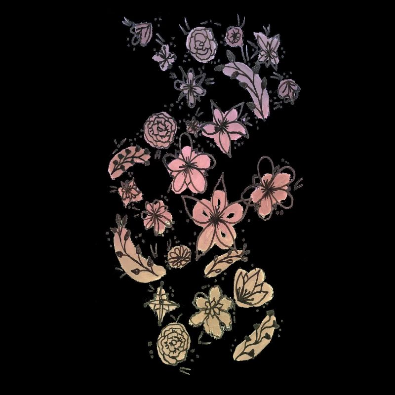 Prairie de fleurs colorée