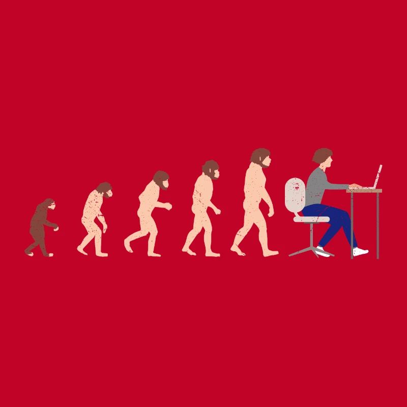 Evolution Entwickler Programmierer Lustiges Gift