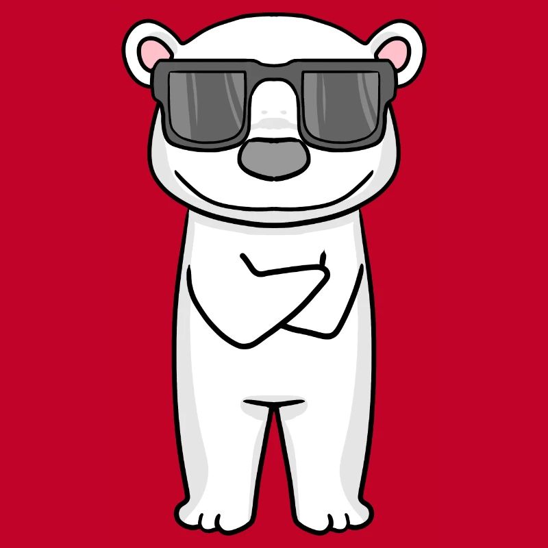 cooler Eisbär mit Sonnenbrille